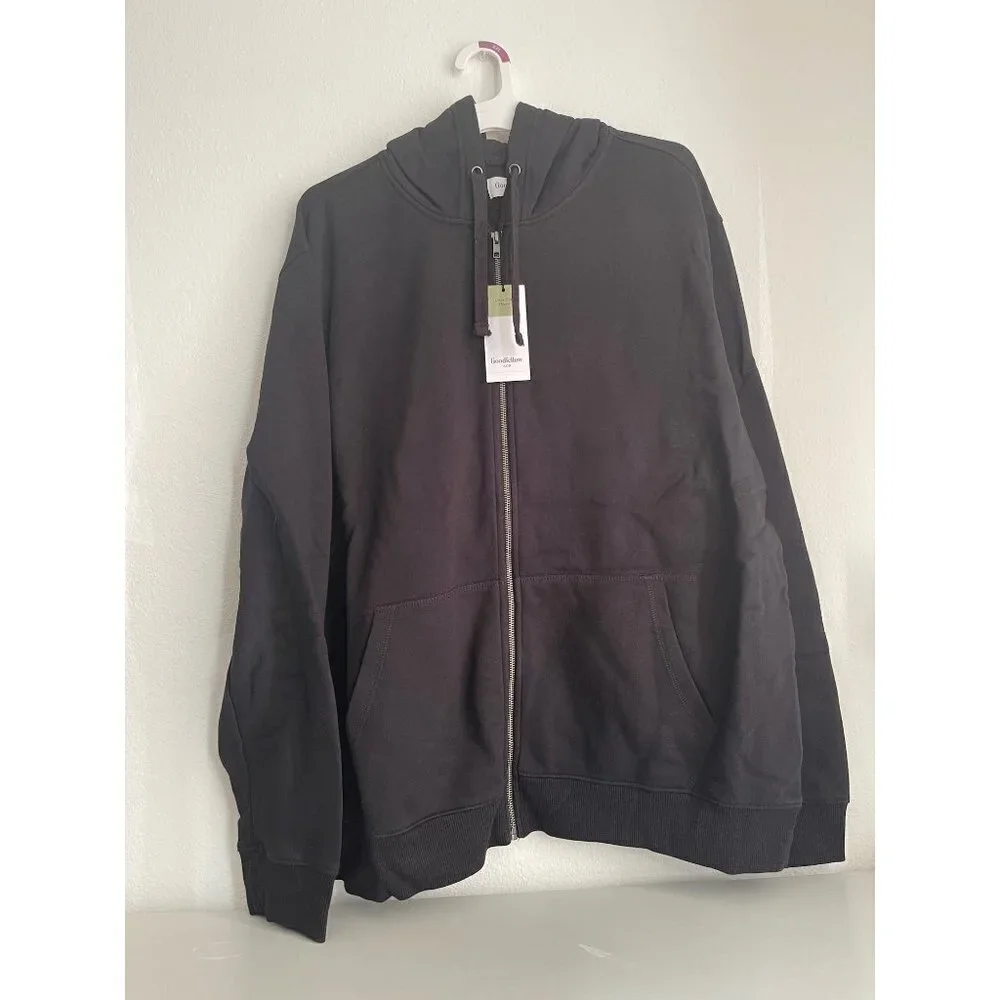 NWT GOODFELLOW & CO black zip up hoodie